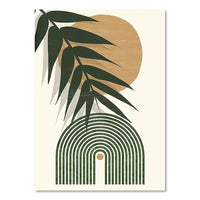 HKM-116307 Green Plant Canvas Art - Decorative Painting in Various Sizes for Home Decor