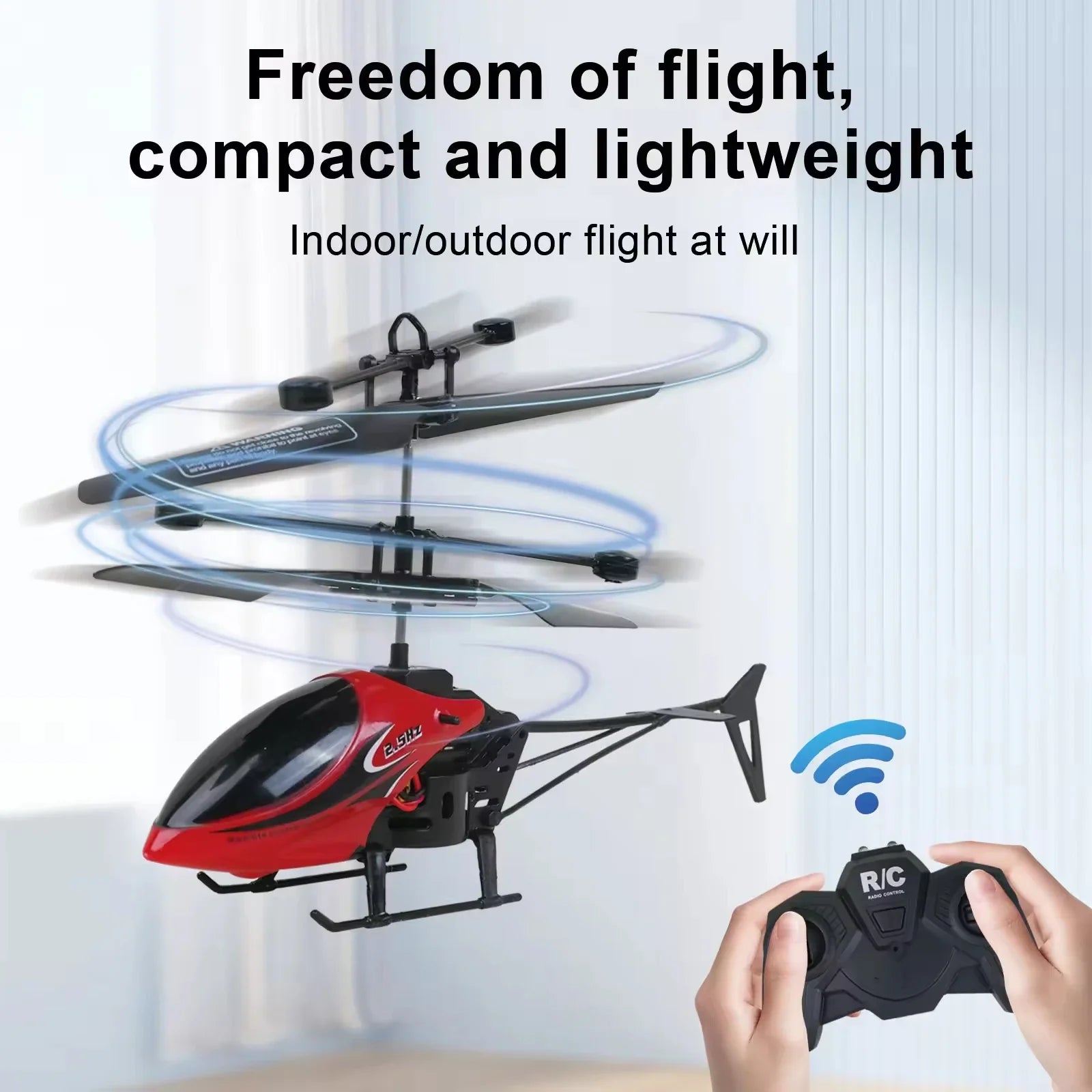HKM-116627 Remote-Controlled Mini Helicopter Toy for Kids 8 Years and Up - Two-Channel Electric Aircraft with Shockproof Design