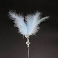 HKM-116691 Interactive Feather Teaser Stick for Cats - Colorful Cat Toy in Pink, Purple, Gray, Blue