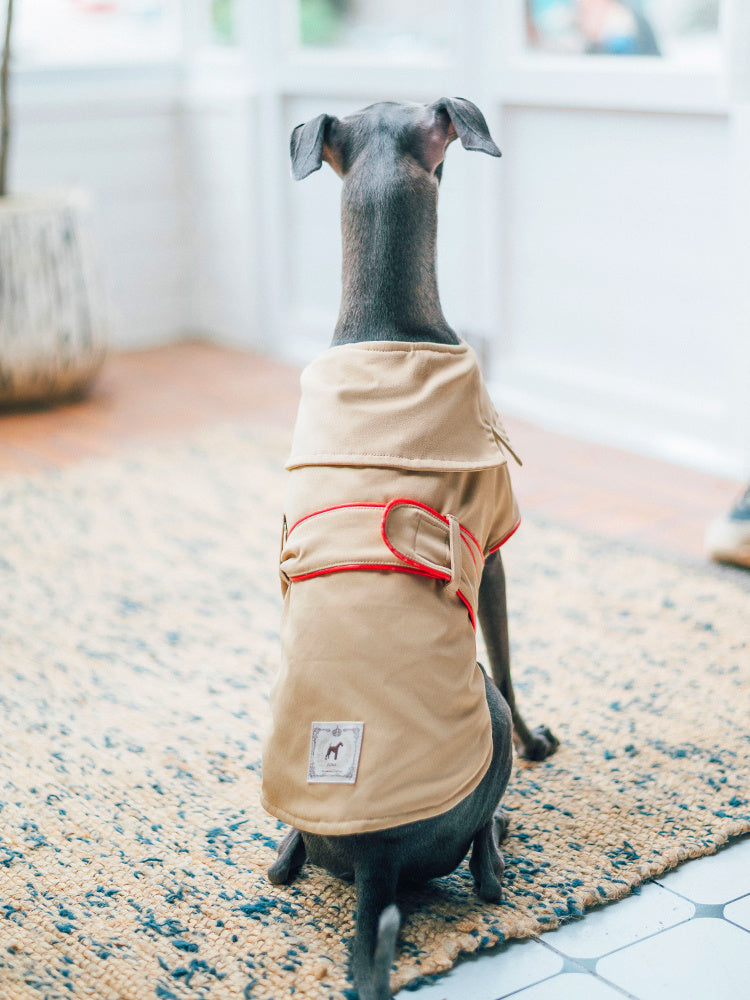 HKM-116819 Cotton British-Style Overcoat for Dogs in Multiple Sizes