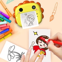 HKM-116947 Kids 1080p HD Instant Print Camera with Rechargeable Mini Printer, 2 Inch Color Thermal Photo Paper, 180° Wide Angle