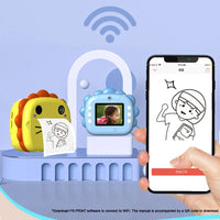 HKM-116947 Kids 1080p HD Instant Print Camera with Rechargeable Mini Printer, 2 Inch Color Thermal Photo Paper, 180° Wide Angle