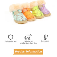 HKM-117075 Puppy Dog Winter Cotton Shoes – Non-Slip, Warm and Wear-Resistant in Various Colors