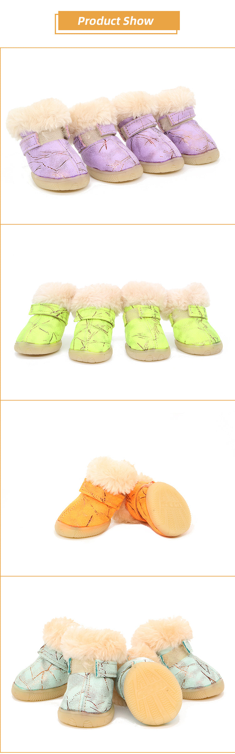 HKM-117075 Puppy Dog Winter Cotton Shoes – Non-Slip, Warm and Wear-Resistant in Various Colors