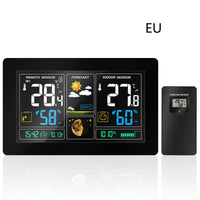HKM-117075 Radio Controlled Perpetual Calendar Alarm Clock with Humidity and Weather Forecast Features