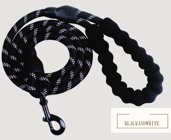 HKM-117075 Reflective Nylon Dog Leash with Soft Foam Handle for Small to Large Dogs