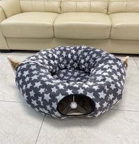 HKM-117203 Cat Tunnel Nest for Cozy Sleeping and Playtime - Foldable Cloth Design