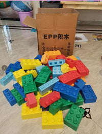 HKM-117203 Large EPP Foam Building Block Playground for Kids - Creative Indoor Castle Toy Set