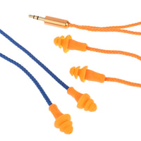 HKM-117267 Soundproof Wired Headphones with 70/100/120cm Cable in Blue and Yellow Colors