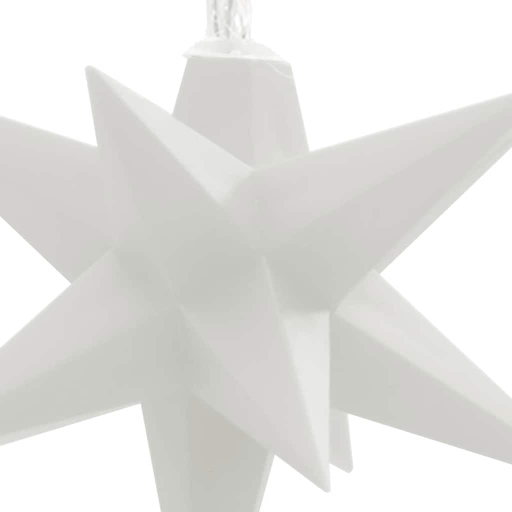 HKM-117331 LED Star-Shaped Christmas Light with 10 Warm White LEDs, Waterproof, 10 cm, Timer Function, Indoor & Outdoor Use