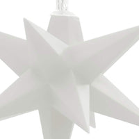 HKM-117331 LED Star-Shaped Christmas Light with 10 Warm White LEDs, Waterproof, 10 cm, Timer Function, Indoor & Outdoor Use