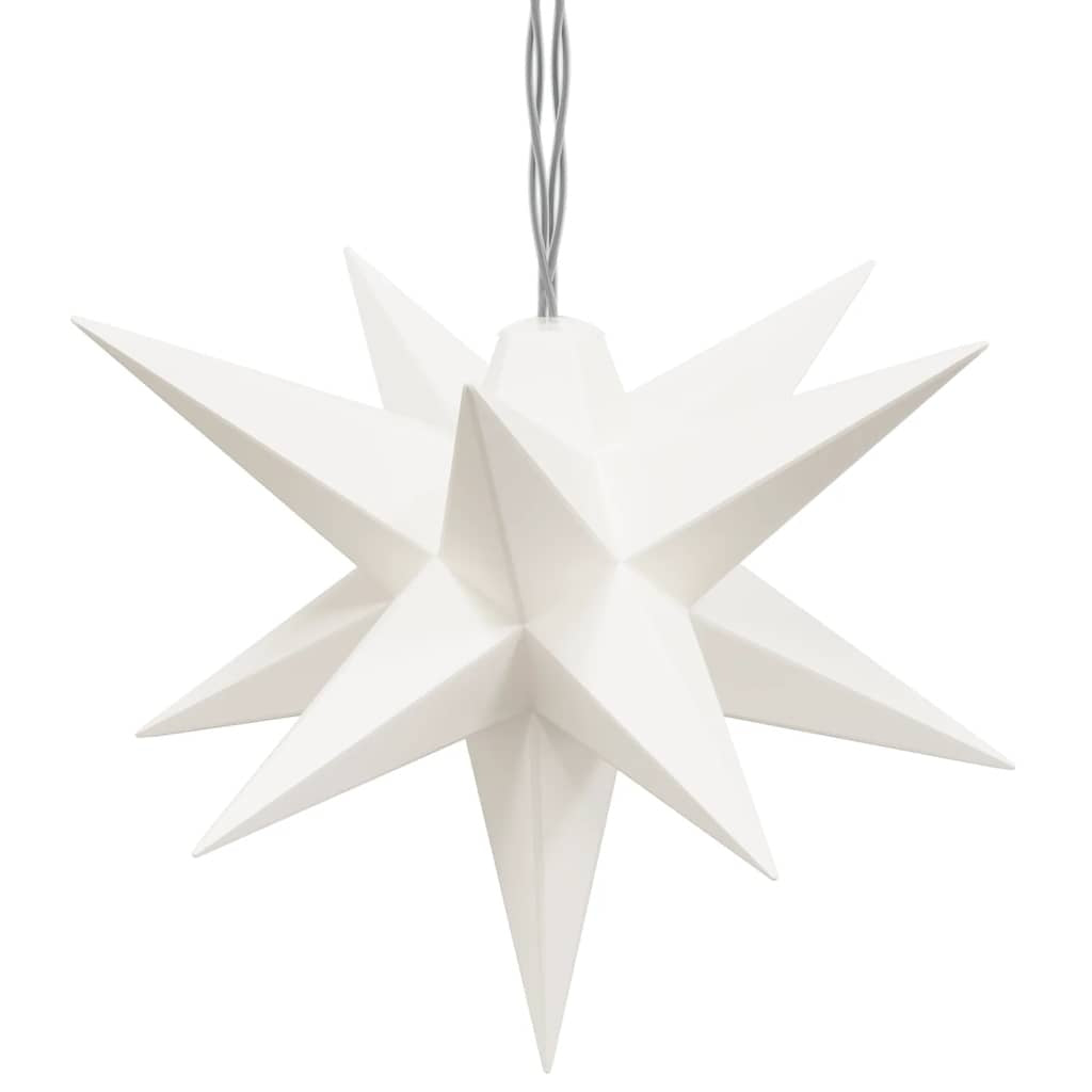 HKM-117331 LED Star-Shaped Christmas Light with 10 Warm White LEDs, Waterproof, 10 cm, Timer Function, Indoor & Outdoor Use