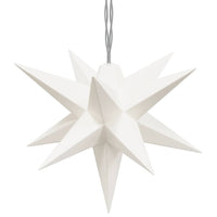HKM-117331 LED Star-Shaped Christmas Light with 10 Warm White LEDs, Waterproof, 10 cm, Timer Function, Indoor & Outdoor Use