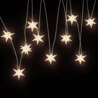 HKM-117331 LED Star-Shaped Christmas Light with 10 Warm White LEDs, Waterproof, 10 cm, Timer Function, Indoor & Outdoor Use