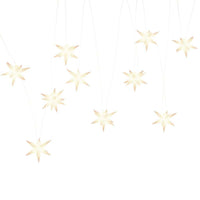HKM-117331 LED Star-Shaped Christmas Light with 10 Warm White LEDs, Waterproof, 10 cm, Timer Function, Indoor & Outdoor Use
