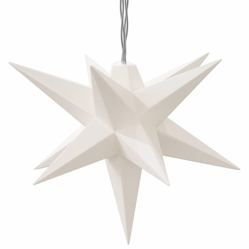 HKM-117331 LED Star-Shaped Christmas Light with 10 Warm White LEDs, Waterproof, 10 cm, Timer Function, Indoor & Outdoor Use