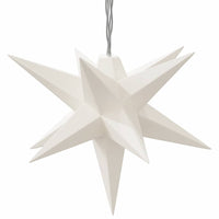 HKM-117331 LED Star-Shaped Christmas Light with 10 Warm White LEDs, Waterproof, 10 cm, Timer Function, Indoor & Outdoor Use