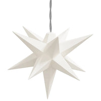 HKM-117331 LED Star-Shaped Christmas Light with 10 Warm White LEDs, Waterproof, 10 cm, Timer Function, Indoor & Outdoor Use