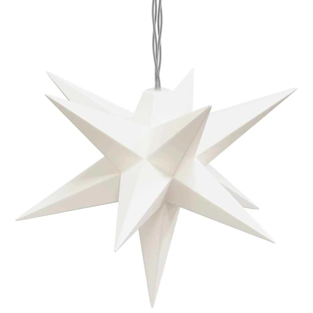 HKM-117331 LED Star-Shaped Christmas Light with 10 Warm White LEDs, Waterproof, 10 cm, Timer Function, Indoor & Outdoor Use