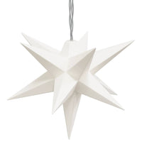 HKM-117331 LED Star-Shaped Christmas Light with 10 Warm White LEDs, Waterproof, 10 cm, Timer Function, Indoor & Outdoor Use