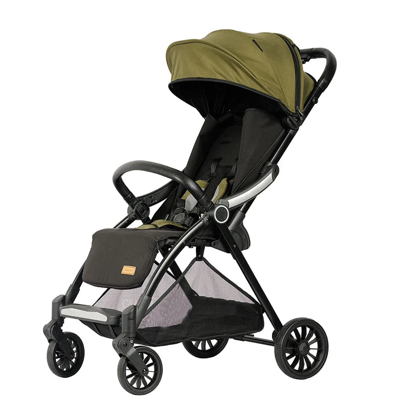 KTX-117395 Adjustable Baby Stroller with Five-Point Safety Harness and One-Click Folding Mechanism