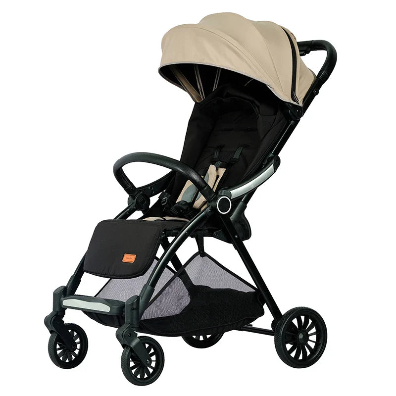 KTX-117395 Adjustable Baby Stroller with Five-Point Safety Harness and One-Click Folding Mechanism