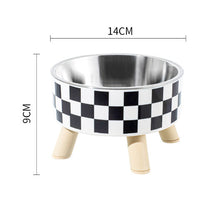 HKM-117395 Elevated Stainless Steel Pet Bowl with Non-Slip Base for Cats and Dogs