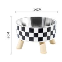 HKM-117395 Elevated Stainless Steel Pet Bowl with Non-Slip Base for Cats and Dogs