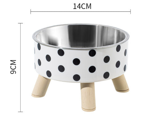 HKM-117395 Elevated Stainless Steel Pet Bowl with Non-Slip Base for Cats and Dogs