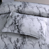 HKM-117523 Stone Grain Simple Plain Quilt Cover Set with Pillowcases, Multiple Sizes Available