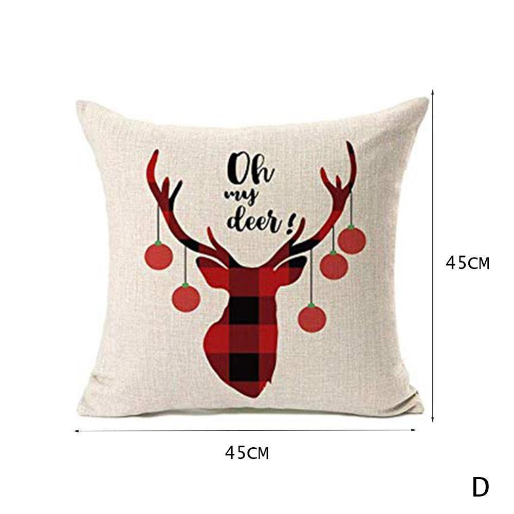 HKM-117907 Retro Floral Linen Pillowcase - European Style 45x45 cm Cushion Cover