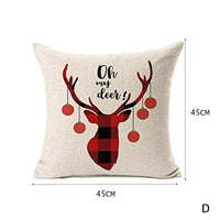 HKM-117907 Retro Floral Linen Pillowcase - European Style 45x45 cm Cushion Cover