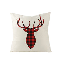 HKM-117907 Retro Floral Linen Pillowcase - European Style 45x45 cm Cushion Cover