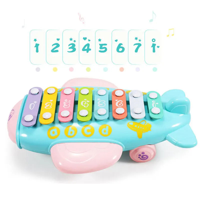 HKM-118099 Colorful Educational Keyboard Knock Piano for Kids - 8 Scales Musical Toy