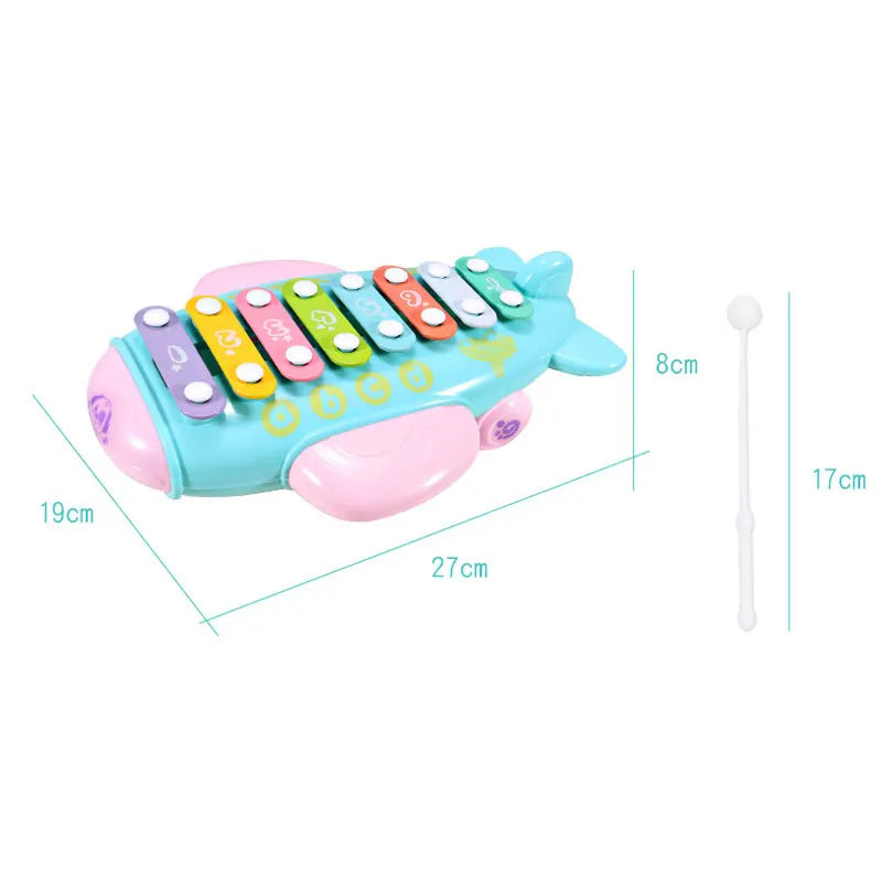 HKM-118099 Colorful Educational Keyboard Knock Piano for Kids - 8 Scales Musical Toy