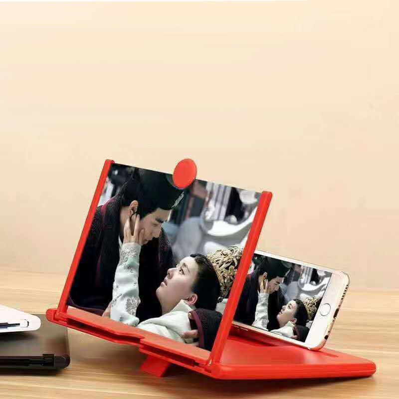 HKM-118227 3D Acrylic Lens Mobile Phone Screen Magnifier with Tempered Glass Design