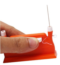 HKM-118355 Double Hole Auto Needle Threader Tool for Easy Sewing - Perfect for Small Eye Needles and Various Fabrics