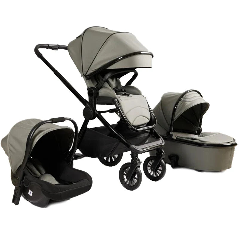 KTX-118547 Versatile Foldable 3-in-1 Baby Stroller with PU Linen Fabric for Ages 3+