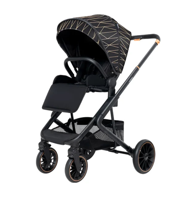 KTX-118547 Versatile Foldable 3-in-1 Baby Stroller with PU Linen Fabric for Ages 3+