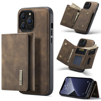 HKM-118611 2-in-1 Magnetic Phone Case and Wallet for iPhone Models - PU Leather, Multiple Color Options