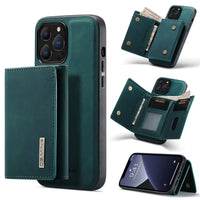 HKM-118611 2-in-1 Magnetic Phone Case and Wallet for iPhone Models - PU Leather, Multiple Color Options