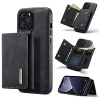 HKM-118611 2-in-1 Magnetic Phone Case and Wallet for iPhone Models - PU Leather, Multiple Color Options