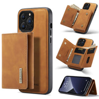 HKM-118611 2-in-1 Magnetic Phone Case and Wallet for iPhone Models - PU Leather, Multiple Color Options