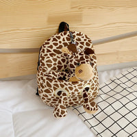 HKM-118611 Cute Cartoon Animal Plush Backpack for Kids - Versatile 2 in 1 Soft Stuffed Toy and Preschool Bag