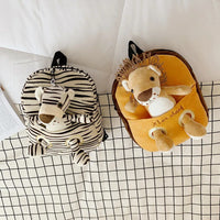 HKM-118611 Cute Cartoon Animal Plush Backpack for Kids - Versatile 2 in 1 Soft Stuffed Toy and Preschool Bag