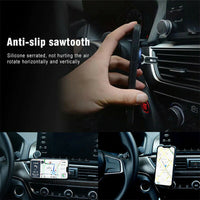 HKM-118739 Universal Two-in-One Car Air Vent Phone Holder with 360° Rotation and Adjustable Viewing Angle