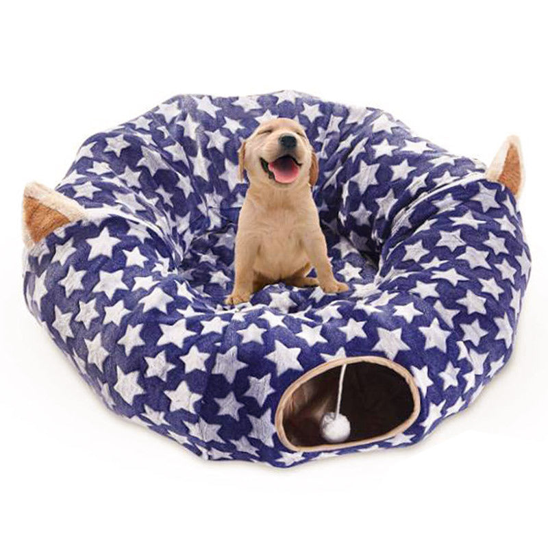 HKM-118803 Cozy Four Seasons Pet Sleeping Bag for Cats - Multiple Colors and Designs Available