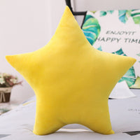 HKM-118803 Five-Pointed Star Plush Lumbar Pillow - Soft PP Cotton Cushion for Car, 45x45cm, Multiple Colors Available