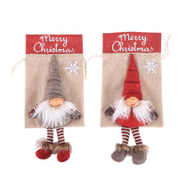 HKM-118803 Forester Linen Gift Bag with Red or Grey Hat – 16.5 x 27 CM