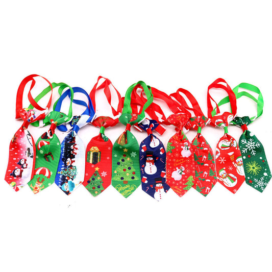 HKM-119187 Festive Small Necktie for Pets - Adjustable Christmas Design